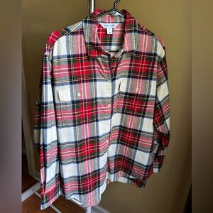 Old Navy Christmas checkered shirt